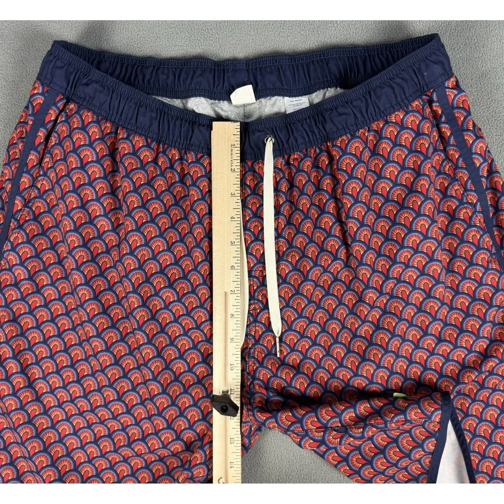 Fair Harbor Shorts Mens 2XL Red The Anchor Geometric‎ Abstract Compression Lined